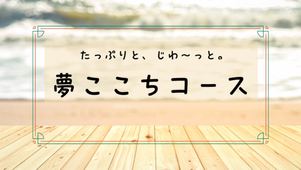 新しい診療メニューを紹介します。『夢ここちコース』